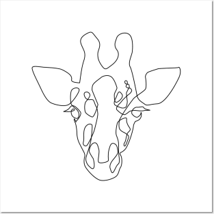 One Line Giraffe Posters and Art